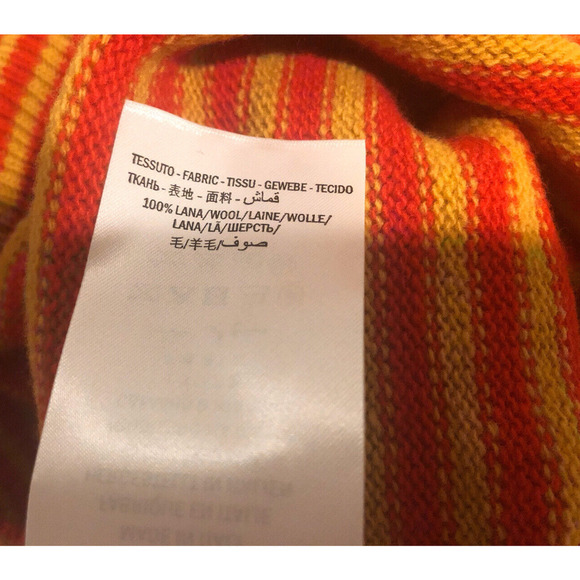 Gucci Women Sweater Tiger Black Panther Striped Red Yellow Size Small Wool $1495 - Picture 12 of 12